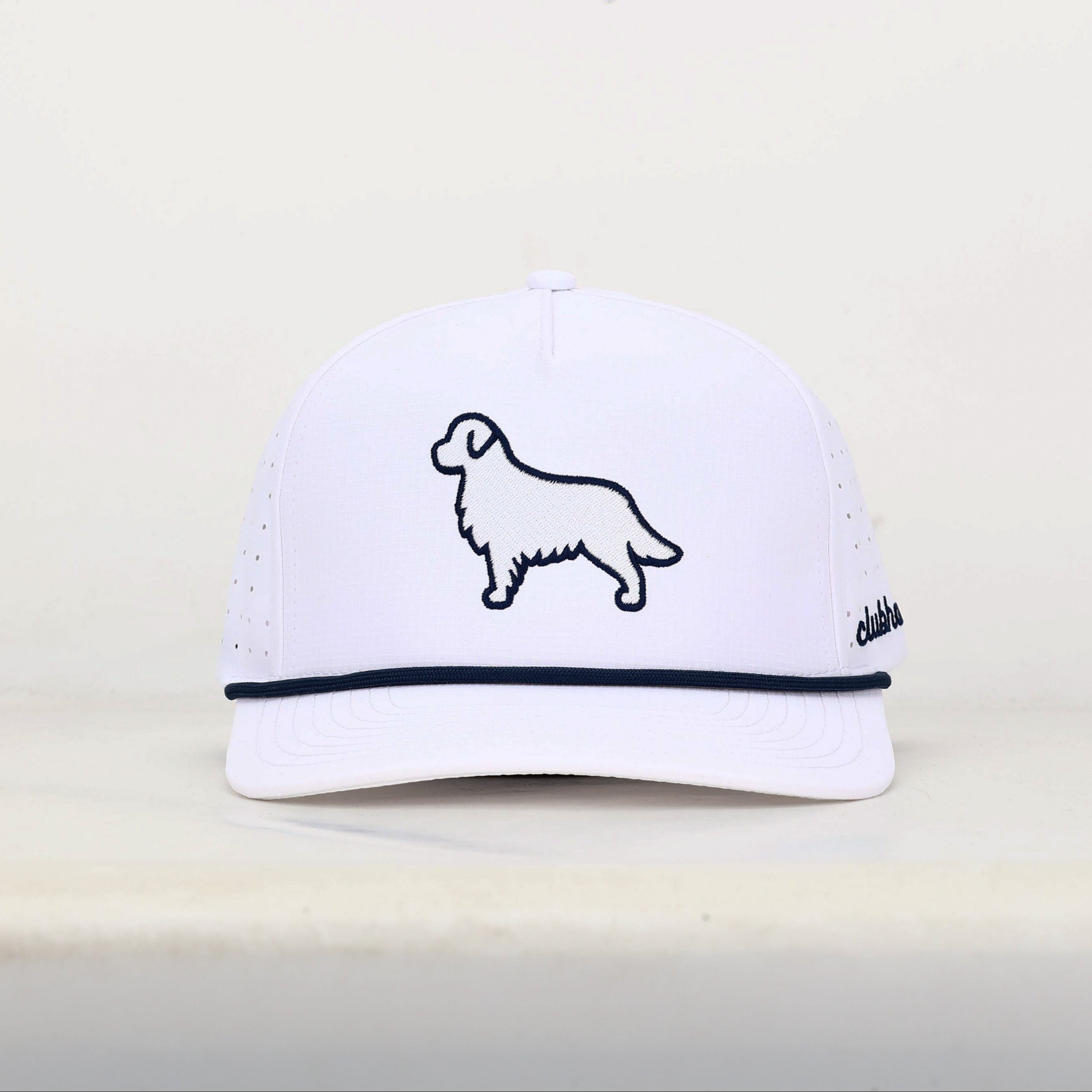 Simply Golden Golf Hat | White