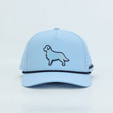 Simply Golden Golf Hat | Baby Blue