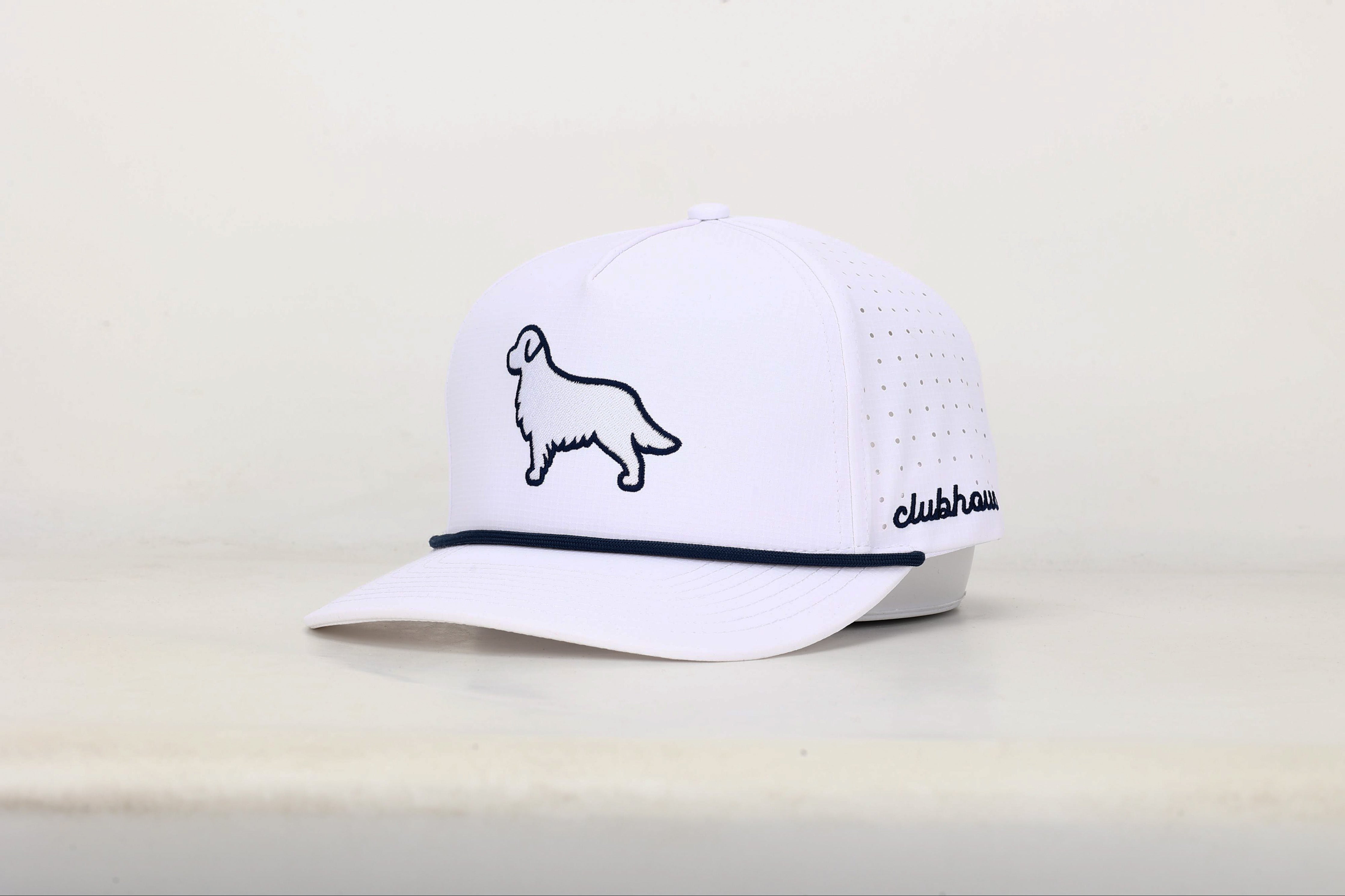 Simply Golden Golf Hat | White